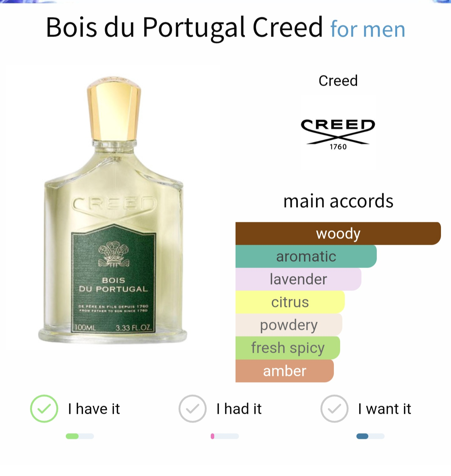 "Bois du Portugal Creed 10 مل - تقسيم عطور أصلي من Perfume Decants Egypt، أفضل العطور الرجالي الفاخرة برائحة نيش خشبية أنيقة"