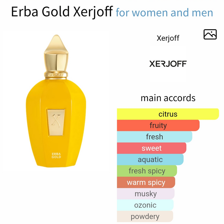 عطر Erba Gold من Xerjoff متاح بتقسيم للجنسين في مصر

