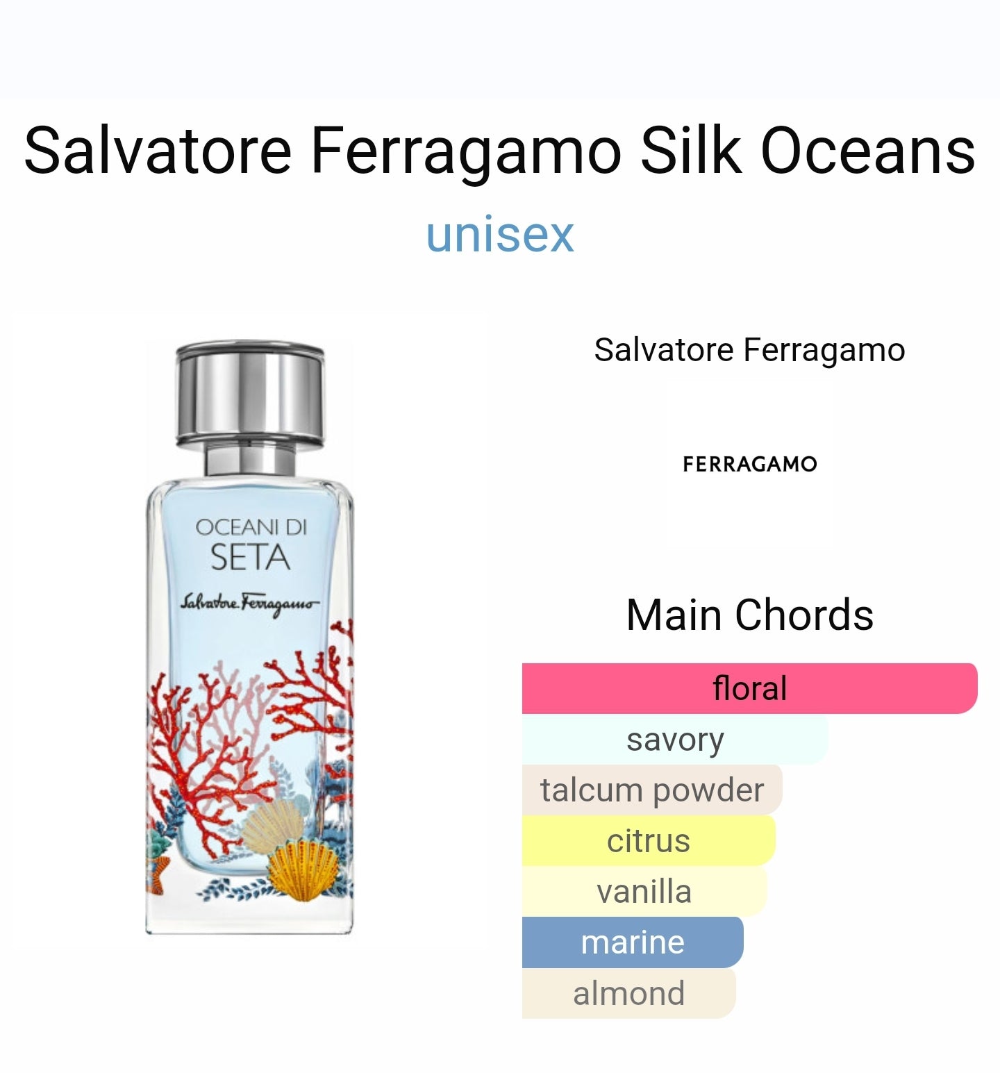 تقسيم 5 و10 مل لعطر Oceani di Seta من Salvatore Ferragamo للجنسين 


