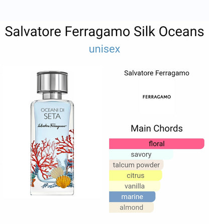 تقسيم 5 و10 مل لعطر Oceani di Seta من Salvatore Ferragamo للجنسين 

