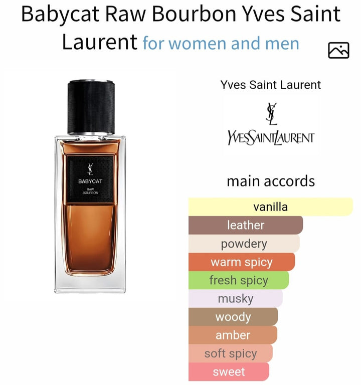 عطر Babycat Raw Bourbon YSL أصلي للجنسين