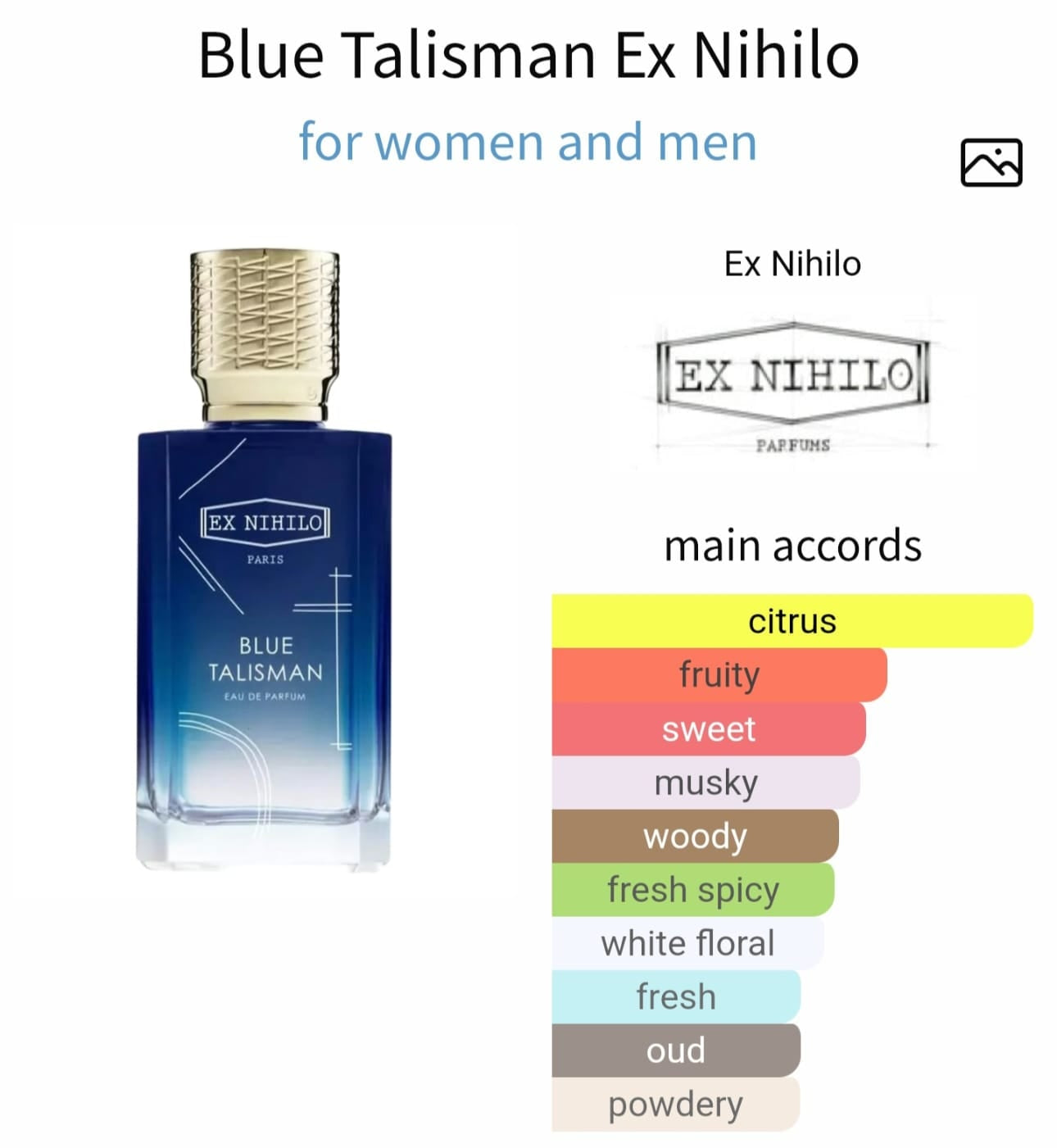 Ex Nihilo Blue Talisman عطر نيش فاخر للجنسين بتقسيم مصر

