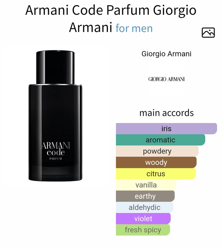 عطر Armani Code Parfum للرجال من Armani تقسيم فاخر بمصر

