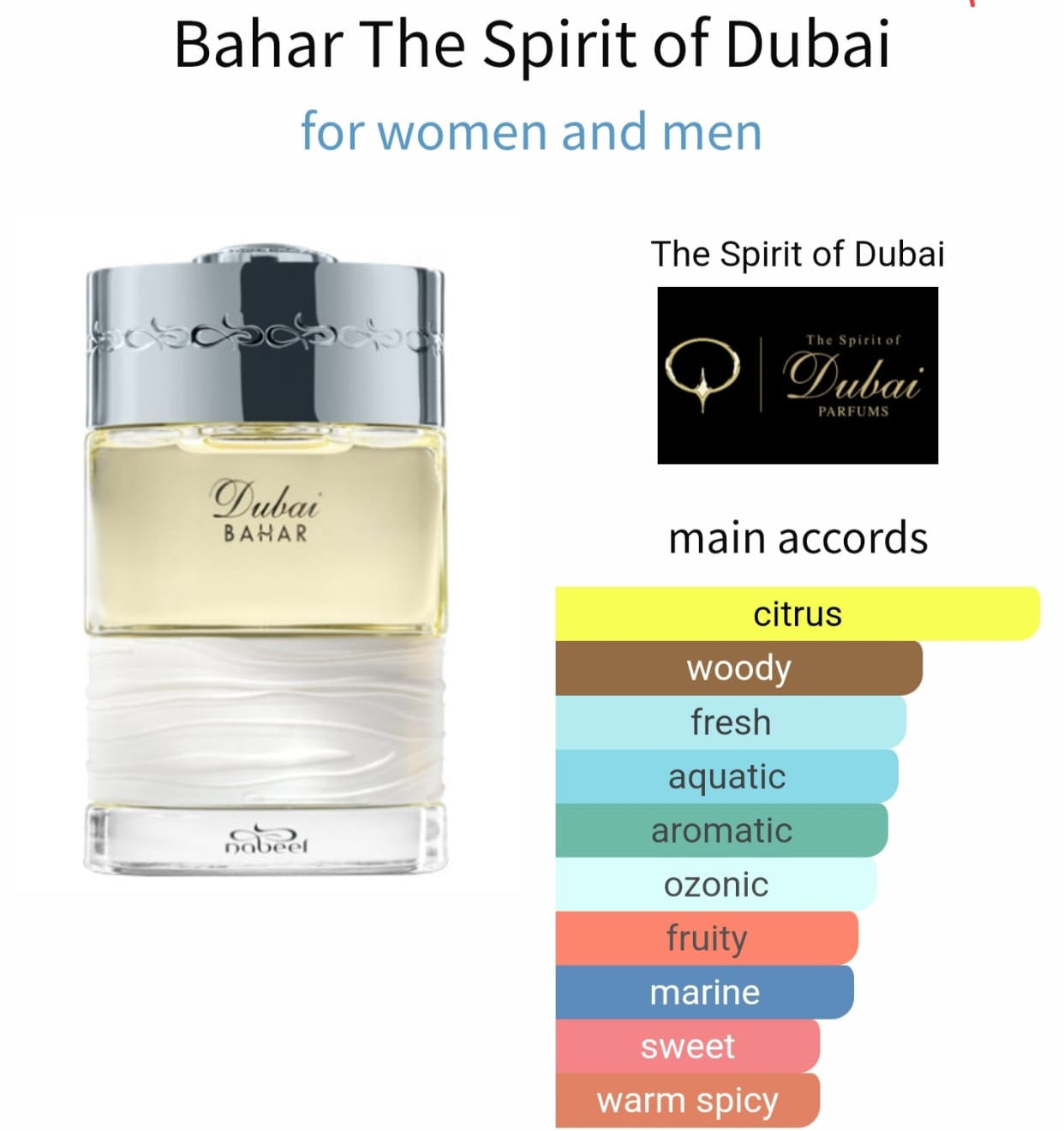 تقسيم 5 و10 مل لعطر Bahar من The Spirit of Dubai للجنسين  اقتصادي 

