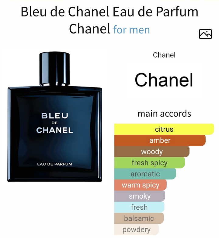 شانيل Bleu de Chanel EDP عطر تقسيم ثابت ومنعش للرجال

