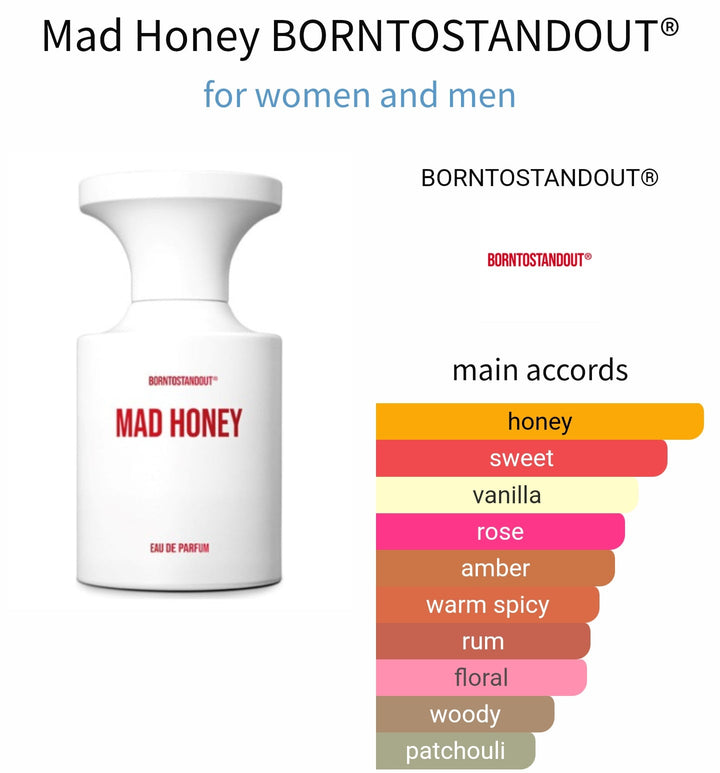 BornToStandOut Mad Honey تقسيم أصلي 5 و10 مل للجنسين 

