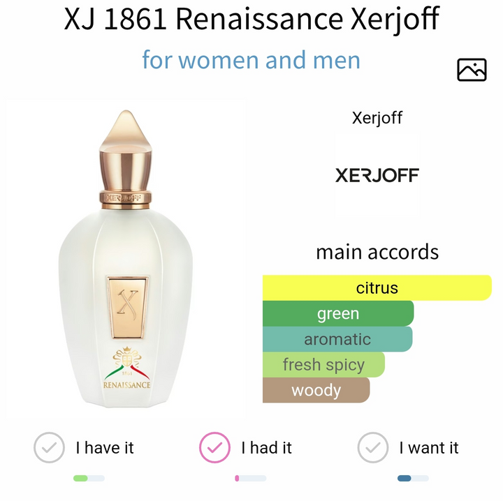 عطر XJ 1861 Renaissance من Xerjoff تقسيم أصلي للجنسين مصر

